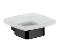 Porte-savon emco loft, modèle mural, verre cristal satiné, 053013300, Couleur: Noir