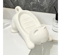 Porte-savon en ABS antidérapant avec trou de drainage intégré, motif animal pour salle de bain, cuisine, comptoir de douche, porte-savon et éponge, support mural peu encombrant