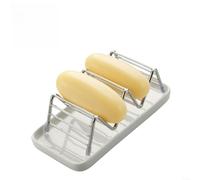 Porte-savon en acier inoxydable avec plateau de vidange amovible pour une gestion pratique de l'eau aux emplacements de l'évier