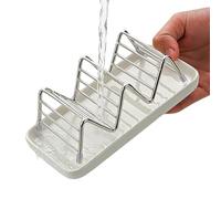 Porte-Savon en Acier Inoxydable | Support de séchage et de Stockage | Support à éponges avec Drainage | Accessoire Cuisine Salle de Bain Maison Appartement Camping-Car Utilisation du Spa