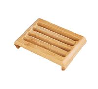 Porte Savon en Bambou Naturel Fait à la Main,Porte Savon de Salle de Bain avec Trou de Drainage,Rangement Hygiénique du Savons,sans Plastique & Antibactérien,pour Salles de Bains Tokaneit