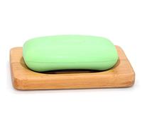 Porte-savon en bambou naturel fait à la main - Pour une éponge, une brosse ou un savon, Bambou, 3pcs