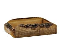 Porte-savon en bois d'olivier - rustique rectangulaire