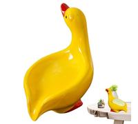 Porte-savon en céramique en forme de canard - Porte-savon en céramique - porte-douche antidérapant avec motif animal - Économiseur de savon - Multifonctionnel - Pour la maison, la salle de bain