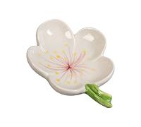 Porte-savon en céramique en forme de fleur - Étanche - Réutilisable - Multifonction - Pour douche, salle de bain, évier