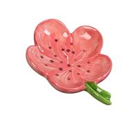 Porte-savon en céramique en forme de fleur - Étanche - Réutilisable - Multifonction - Pour douche, salle de bain, évier