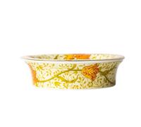 Porte-savon en céramique fait à la main avec motif floral peint à la main et trous d'évacuation d'eau pour la cuisine et la salle de bain