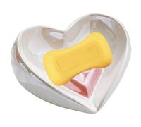 Porte-savon en céramique, porte-savon, boîte à savon en céramique, boîte à savon en forme de cœur de salle de bain, étui à savon en forme de cœur mignon, récipient à savon d'amour pour décoration de