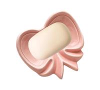 Porte-Savon en Forme d'arc - Porte-Savon de Style Ruban Mignon, Assiette d'organisation de Salle de Bain, Barre de Drainage, Accessoire de Rangement, Article de décoration d'intérieur Multi-scénarios