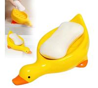 Porte-savon en forme de canard avec design auto-drainant (jaune)