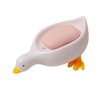 Porte-savon en forme de canard mignon, porte-savon auto-drainant pour douche, salle de bain, baignoire, cuisine, évier, porte-savon pour salle de bain, porte-savon avec drainage