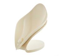 Porte-savon en forme de feuille avec drainage - Porte-savon de douche en ABS à fixation murale antidérapante pour salle de bain, organiseur d'évier blanc crème, 18 cm (blanc crème)