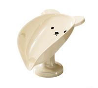 Porte-savon en PET Résistant Eau Drainage Incliné Perçage Porte-savon(creamy white)