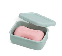 Porte-savon en silicone 100 % étanche, boîte à savon de voyage de taille standard pour un savon ordinaire, récipient à savon en silicone incassable avec couche de drainage pour salle de bain, salle de
