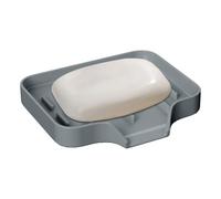Porte-savon en silicone - 12 x 10,5 x 1,7 cm | Porte-savon auto-drainant | Plateau antidérapant pour comptoir de salle de bain - Organiseur de savon pour la maison, les voyages et une utilisation