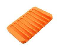 Porte-savon en silicone antidérapant pour salle de bain Orange