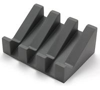 Porte-savon en silicone au design minimaliste, porte-savon pour salle de bain, porte-éponge pour cuisine, porte-savon pour douche (gris)