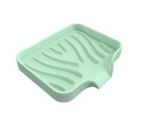 Porte-Savon en Silicone avec écoulement - Vert Menthe - Porte-Savon pour Salle de Bain, Cuisine, Douche (Menthe)