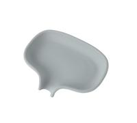 Porte-Savon en Silicone étanche et Souple, créatif, avec bac à éponge de Drainage, Multifonction, for Salle Bain(Light Grey)