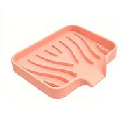 Porte-Savon en Silicone Flexible avec écoulement Pink Lady - Antidérapant - avec égouttoir - pour Salle de Bain, Cuisine, Douche - Rose - pour Femme et Fille - Rose