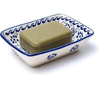 Porte-savon fait main bleu -- 13x9x3.5cm ; 195g