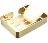 Porte-Savon for Porte-Savon de Douche, Panier à Savon en Or brossé avec égouttoir, Plateau à Savon Mural en Acier Inoxydable, Organisateur de Salle de Bain, perçage avec vis /568