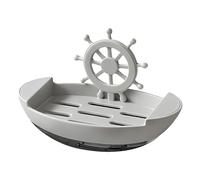 Porte-savon, forme de bateau sans perçage, récipient de vidange rapide, porte-savon de douche de salle de bain - Double système de drainage et base ventilée pour PrevCollege Dortoir Hôtel Appartement