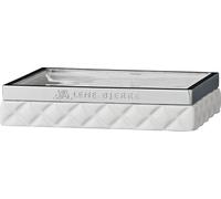 Porte-savon FURNLUX Portia Blanc 10cm / Couleur principale : Blanc / Dimensions : 10 x 3 x 13 cm
