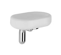Porte-savon Gessi Goccia pour montage mural, plat en GRES blanc, 38001124, Couleur: Métal noir GHRC