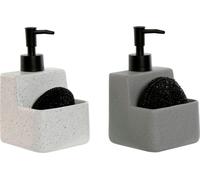 Porte-savon Home ESPRIT Blanc Gris ABS Dolomite (2 pièces)