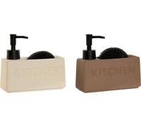 Porte-savon Home ESPRIT Terracotta ABS Dolomite (2 pièces)