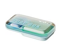 Porte-savon hygiénique à double compartiment avec trous de drainage et couvercle pour l'organisation de la douche et le voyage Double compartiment avec couvercle