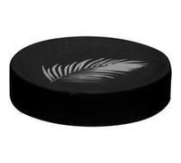 Douceur d'Intérieur, Porte-Savon (Diamètre 11,1 x 2,4 cm) Orbella Noir/Argent, Céramique Imprimée Argent