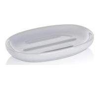 Porte savon - KELA - Isabella - En céramique - Fond rainuré - 13.5x8.5x2cm - Blanc