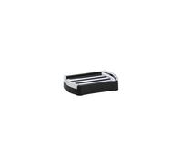 Porte Savon Rectangulaire Noir et Argenté Marta