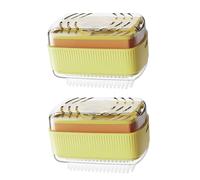 Porte-Savon, Lot de 2 Porte-savons, boîte Rangement moussante Multicolore(Amarillo)