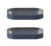 Porte-Savon, Lot de 2 siphons muraux Multicolores à Double Couche, sans perçage(Azul)