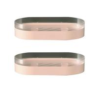 Porte-Savon, Lot de 2 siphons muraux Multicolores à Double Couche, sans perçage(Roze)