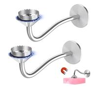 Porte Savon Magnétique, 2 Pièces Aimanté sans Perçage, en Acier Inoxydable pour Salle de Bain, Balcon, Cuisine - Douche