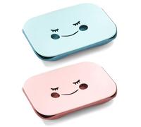 Porte-Savon Mignon 2 Pièces, Porte-Savon en Plastique, Porte-Savon De Dessin Animé Créatif, Porte-Savon De Vidange, Accessoires De Salle De Bain