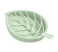 Porte-savon minimaliste en forme de feuille avec design antidérapant - Bac de douche pour salle de bain, cuisine, douche, vert