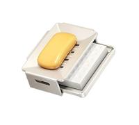 Porte-savon moderne en aluminium avec trous de drainage - Étanche et antirouille - Solution de rangement pour salle de bain - Pour comptoirs de douche - Essentiel en plein air - Pour poussette - Motif