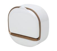 Porte-savon mural avec couvercle - Porte-savon de douche à ventouse pour salle de bain - Système de drainage pour garder la barre au sec - Boîte de rangement en plastique 12 x 5 x 12 cm (blanc)