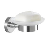 Porte savon mural - Bosio - Acier et verre satiné - Mat WENKO