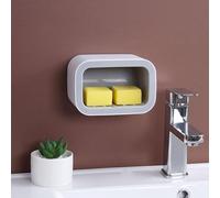 Porte-savon mural Drain Toilette Disque de succion Punch Free Box Student Dormitory Supplies Nordic 1 Layer Gray