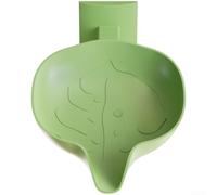 Porte-savon mural en de feuille rotatif ajustable Porte-savon(Green Large)