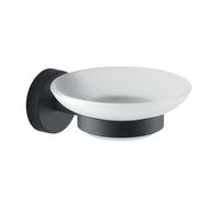 PORTE-SAVON MURAL EN VERRE ET ACIER INOXYDABLE NOIR MAT VIOLETTA