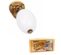 Porte-Savon Mural Rotatif écolier BARBACADO - Design Vintage | Savon Fleur de Coton - Pur Végétal - Made in France