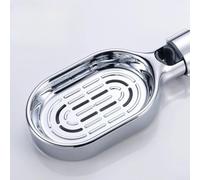 Porte-savon mural rotatif pour lavabos et douches - Peut contenir des bouteilles et des brosses - Mécanisme de serrage stable - Noir