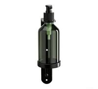 Porte-Savon Mural Salle Bain ABS Vert Fixation Murale | Acier inoxydable 304, pour pompe à pression fluide, capacité 470ml, fenêtre niveau visible, finition pour mate argent(1 hole)
